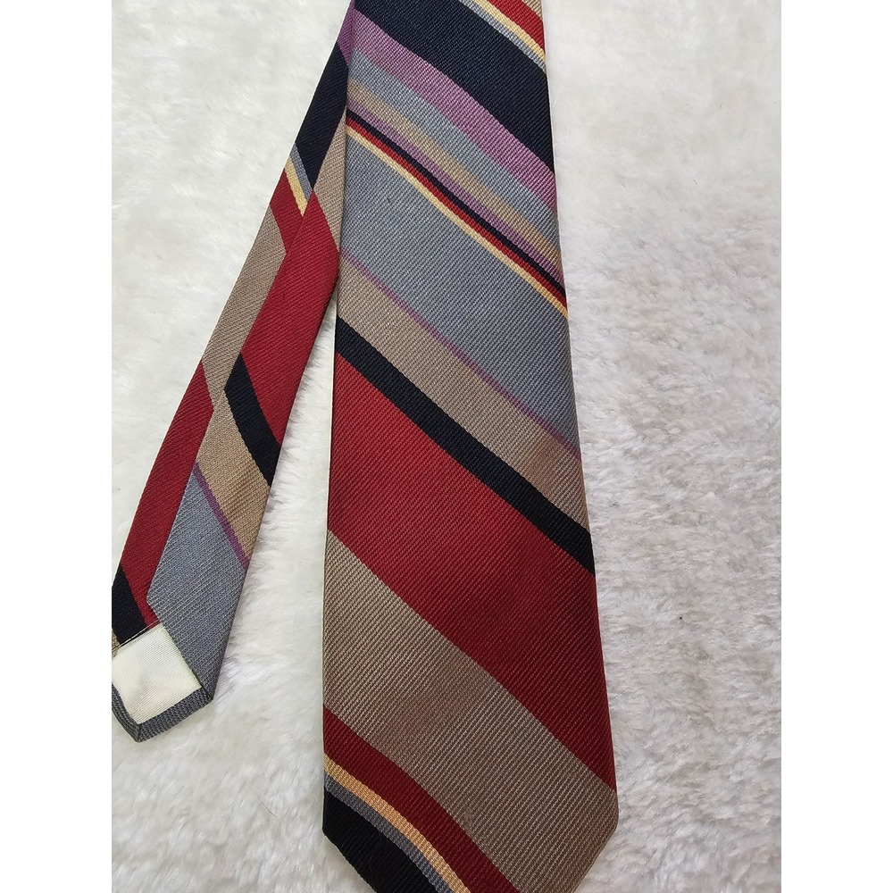 Superb Vintage Guy Laroche Paris Silk‎ Tie Diagonal Stripes